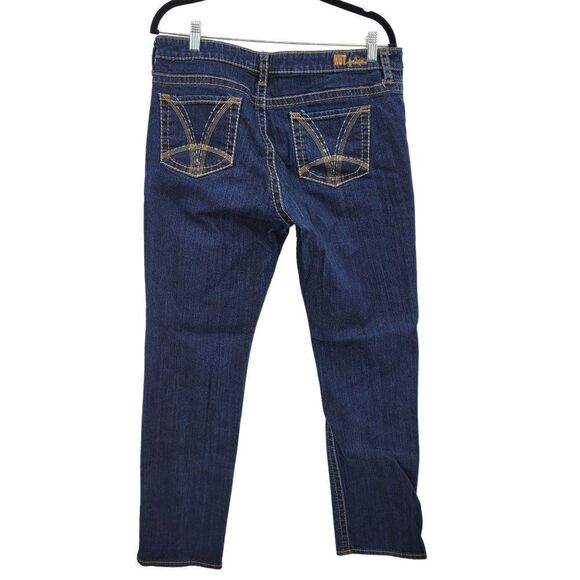 Kut from the Kloth Jeans 14 Dark Wash High-rise Stretch Contrast Stitching Bling - Picture 11 of 17